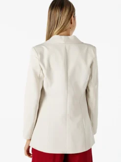 Melitea Blazer donna aperto con scollo risvoltato - beige