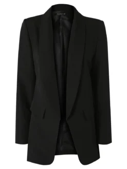 Melitea Blazer donna aperto con scollo risvoltato - nero