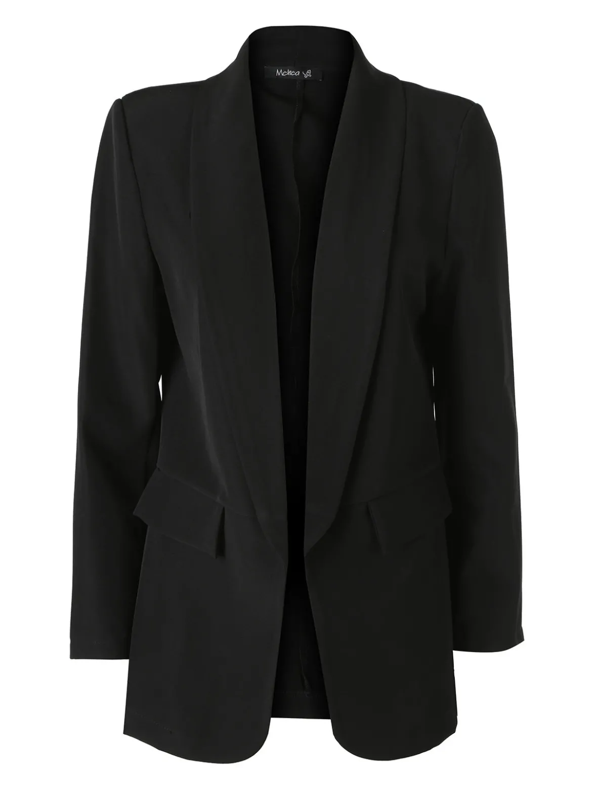 Melitea Blazer donna aperto - nero