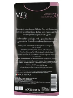 Meri Confezione da 2 gambaletti donna 50 denari - nero