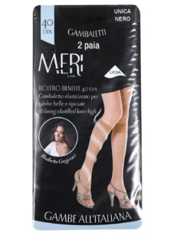 Meri Confezione 2 paia di gambaletti 40 denari