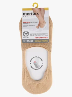 Meritex 2 Paia di fantasmini unisex in filo di scozia