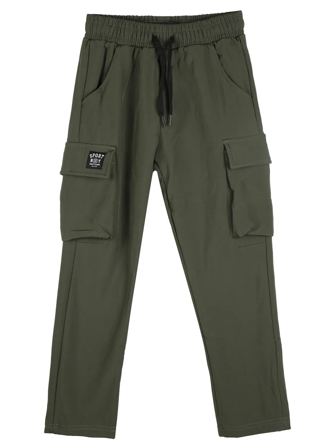 Mg Fashion Studio Pantaloni da ragazzo cargo con interno in pile - militare