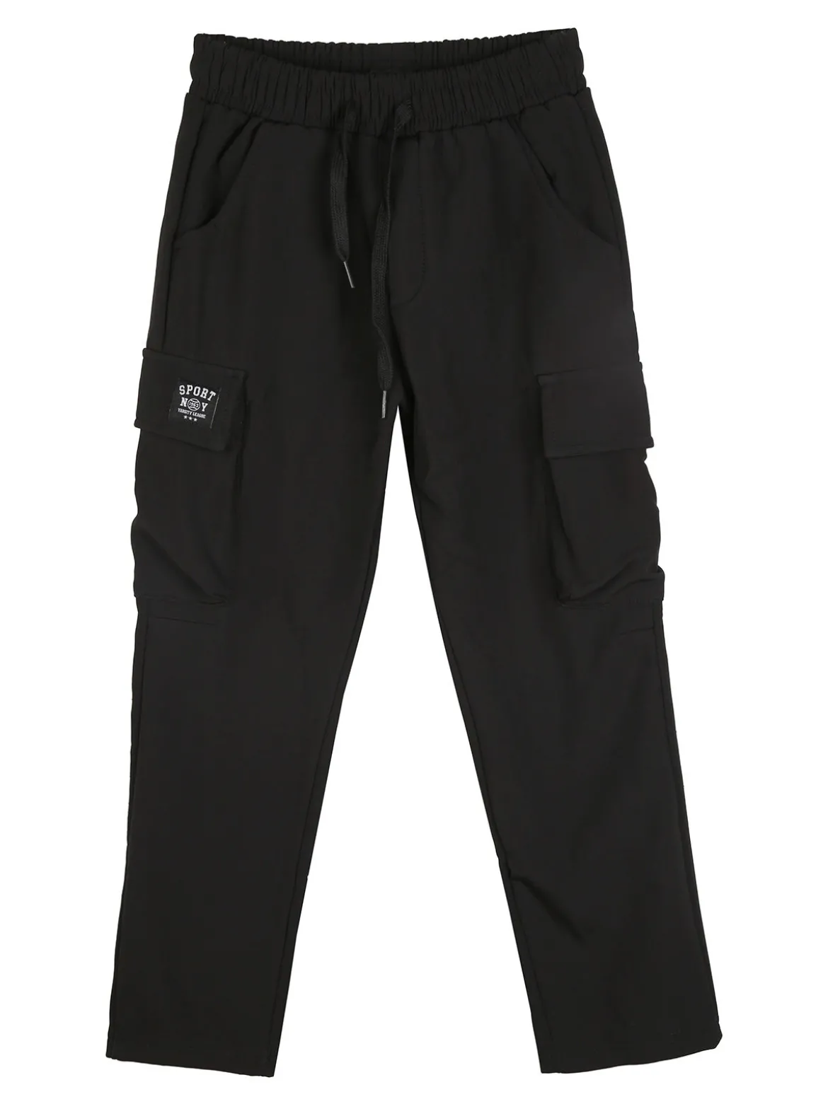 Mg Fashion Studio Pantaloni da ragazzo cargo con interno in pile - nero