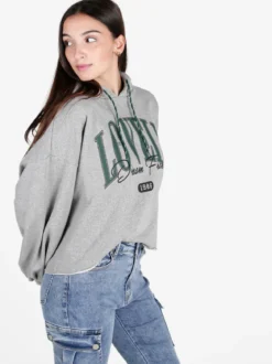 Miho'S Felpa donna oversize con cappuccio