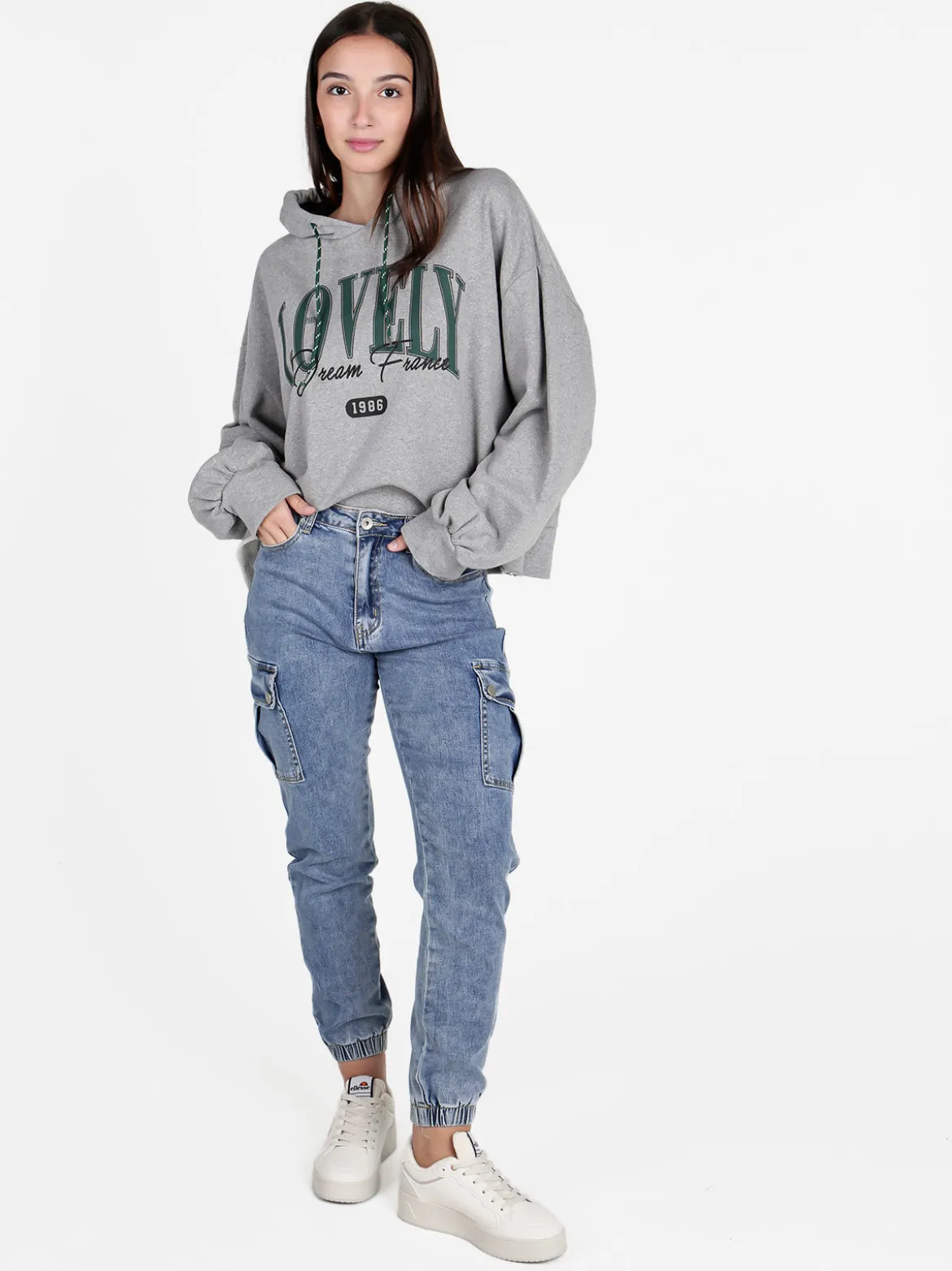 Miho'S Felpa donna oversize con cappuccio