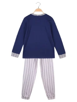Milk And Honey Pigiama lungo in cotone con stelle