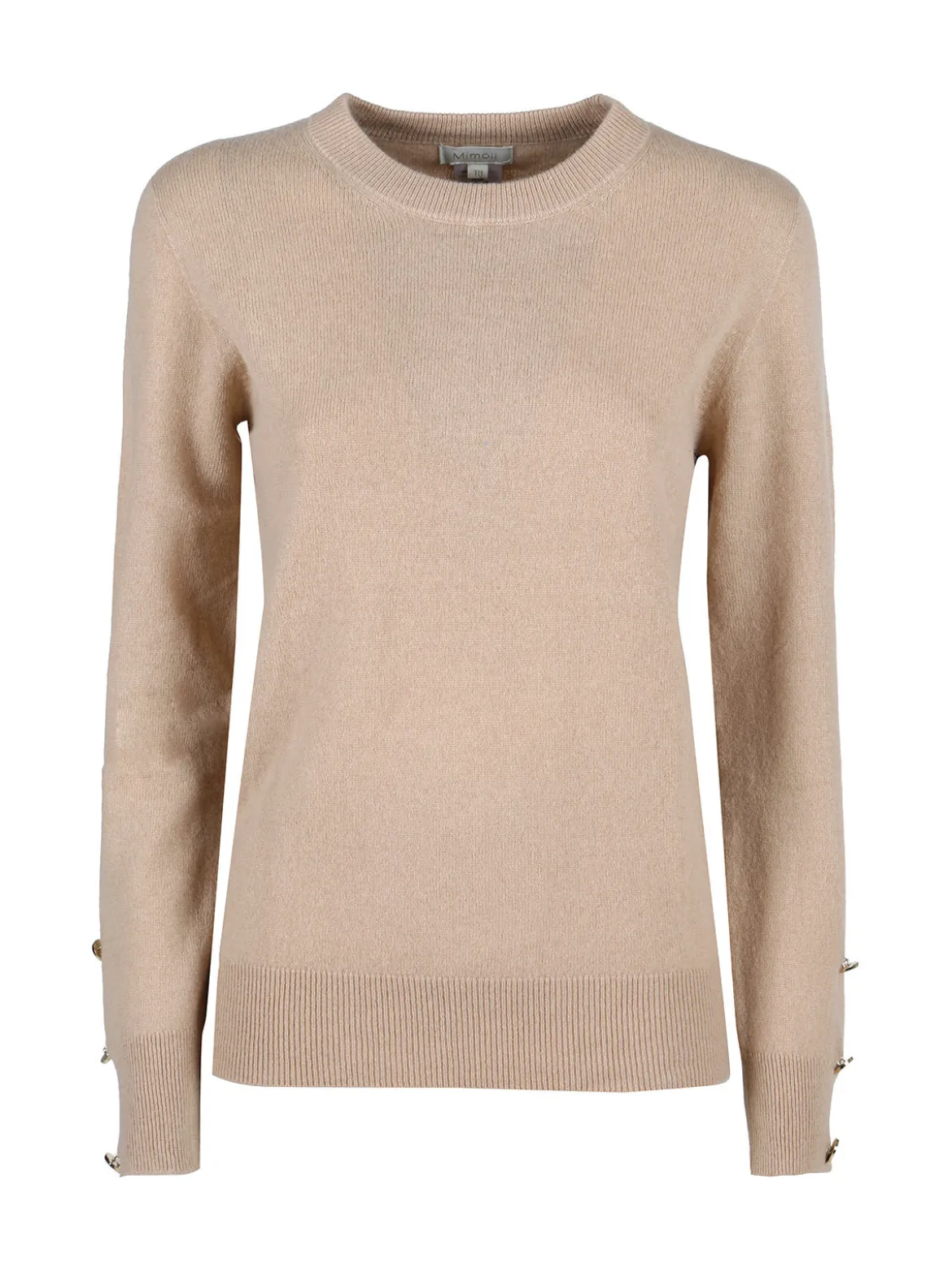 Mimoii Maglione donna in misto lana e cashemere con bottoni decorativi