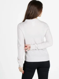 Mimoii Maglione donna in misto lana e cashemere con bottoni decorativi