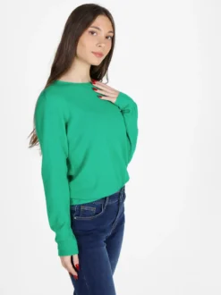 Mimoii Maglione donna tinta unita in misto lana e cashemere