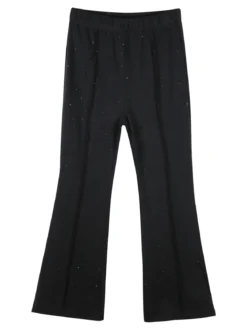 Miss Bellina Completo 2 pezzi da bambina con pantalone luccicante - bianco