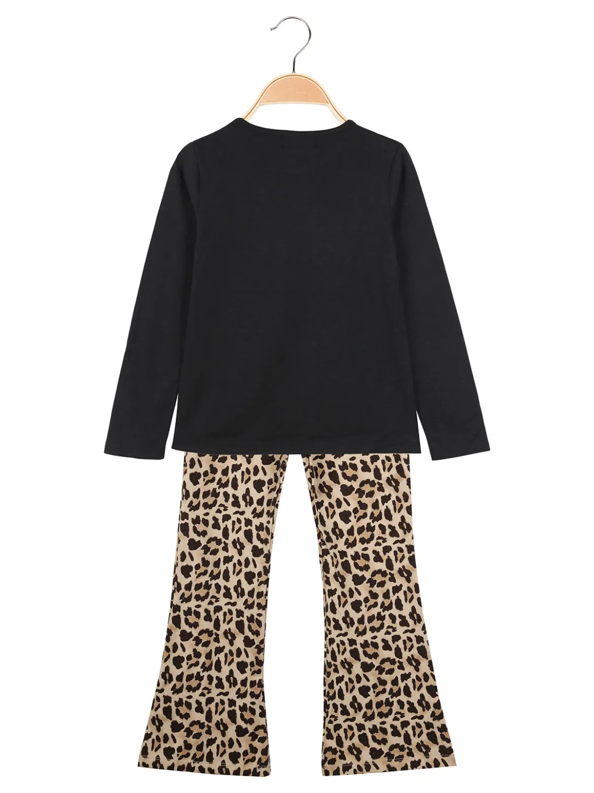 Miss Bellina Completo 2 pezzi da bambina con T-shirt e pantalone - nero