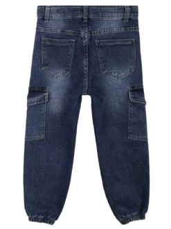 Miss Brum Jeans bambina con tasconi e polsini