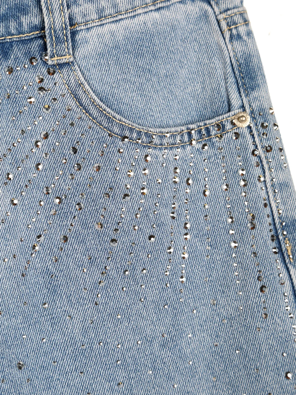 Miss Brum Jeans da bambina a gamba larga con strass - jeans