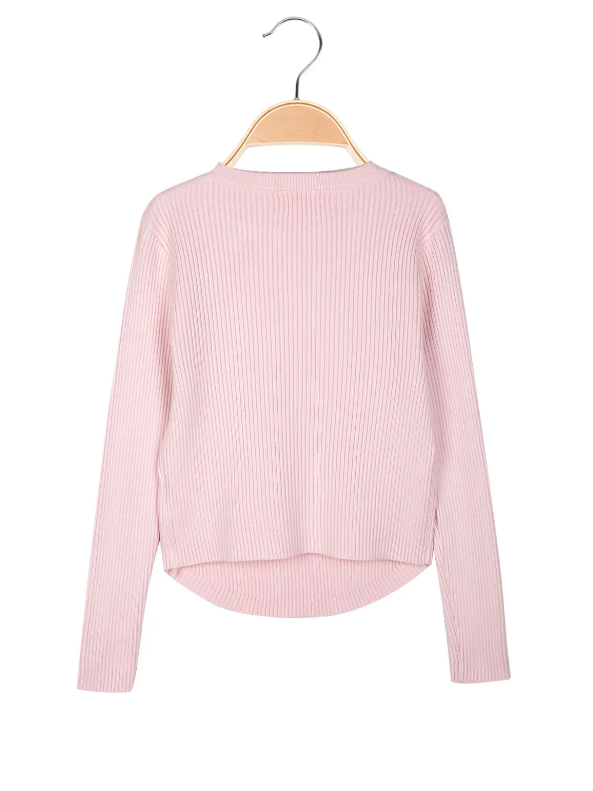 Miss Brum Pullover da bambina in maglia con girocollo di strass