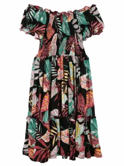 Miss Brum Vestito bambina in cotone manica corta
