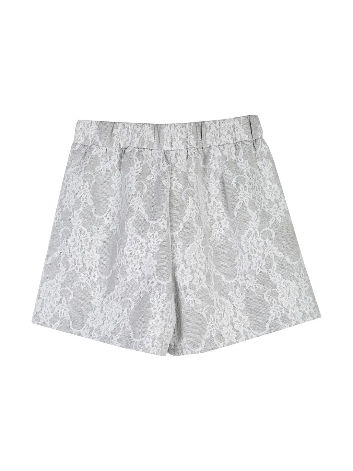 Miss Image Completo 2 pezzi da bambina con t-shirt e shorts ricamati - bianco