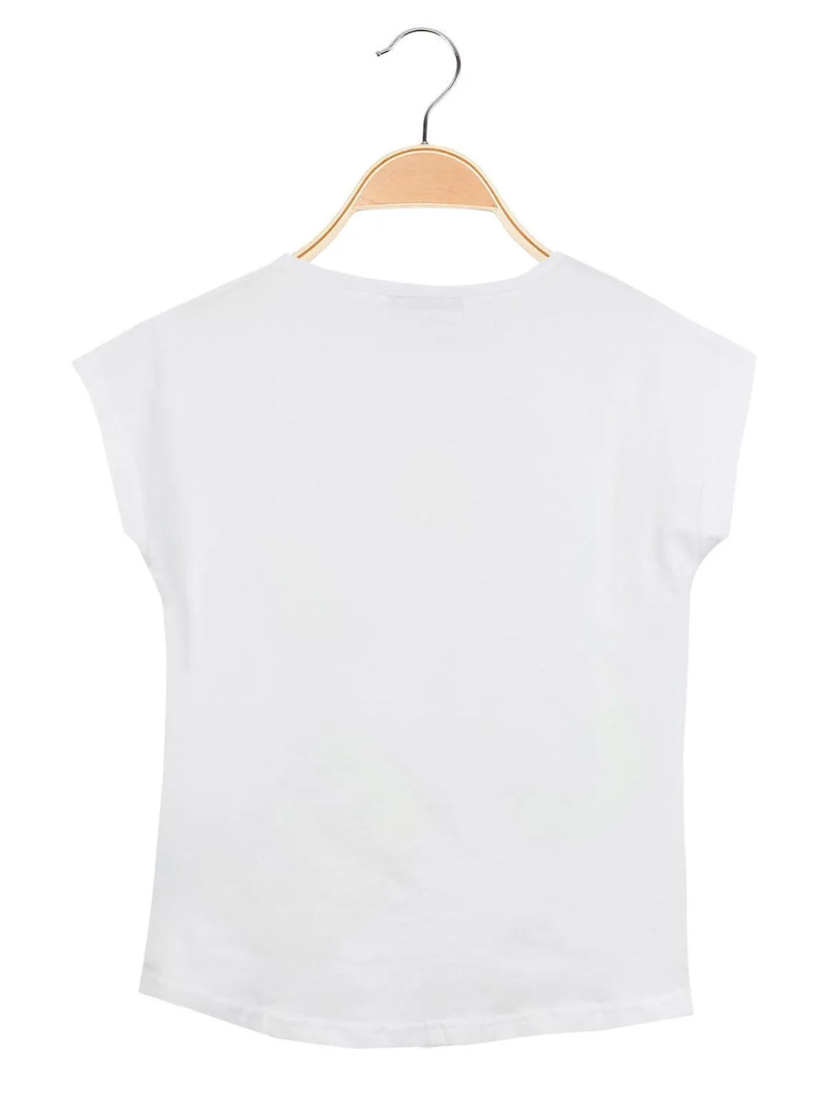 Miss Image T-shirt con scritte e paillettes