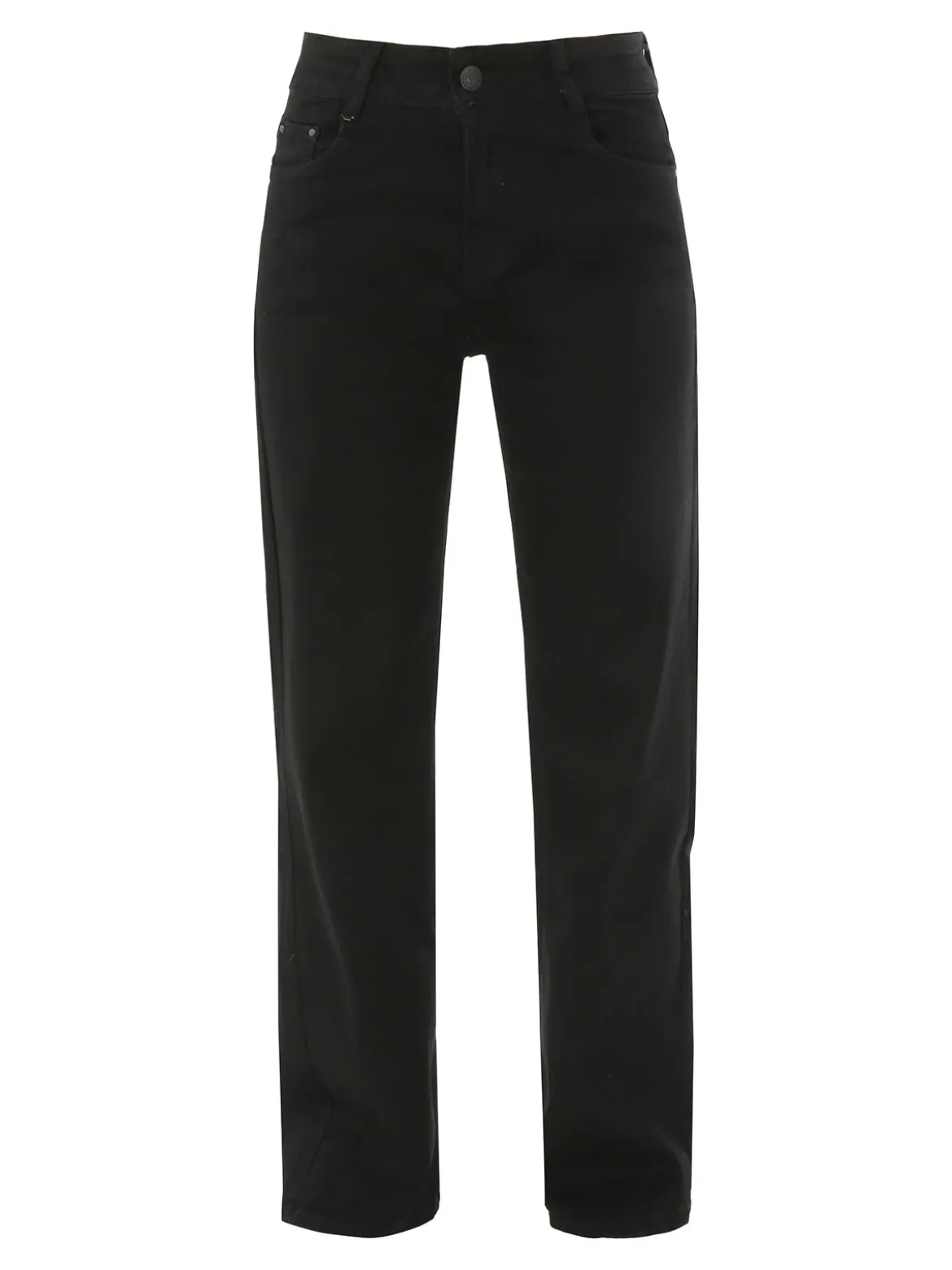 Miss Natalie Pantaloni donna jeans a gamba larga - nero