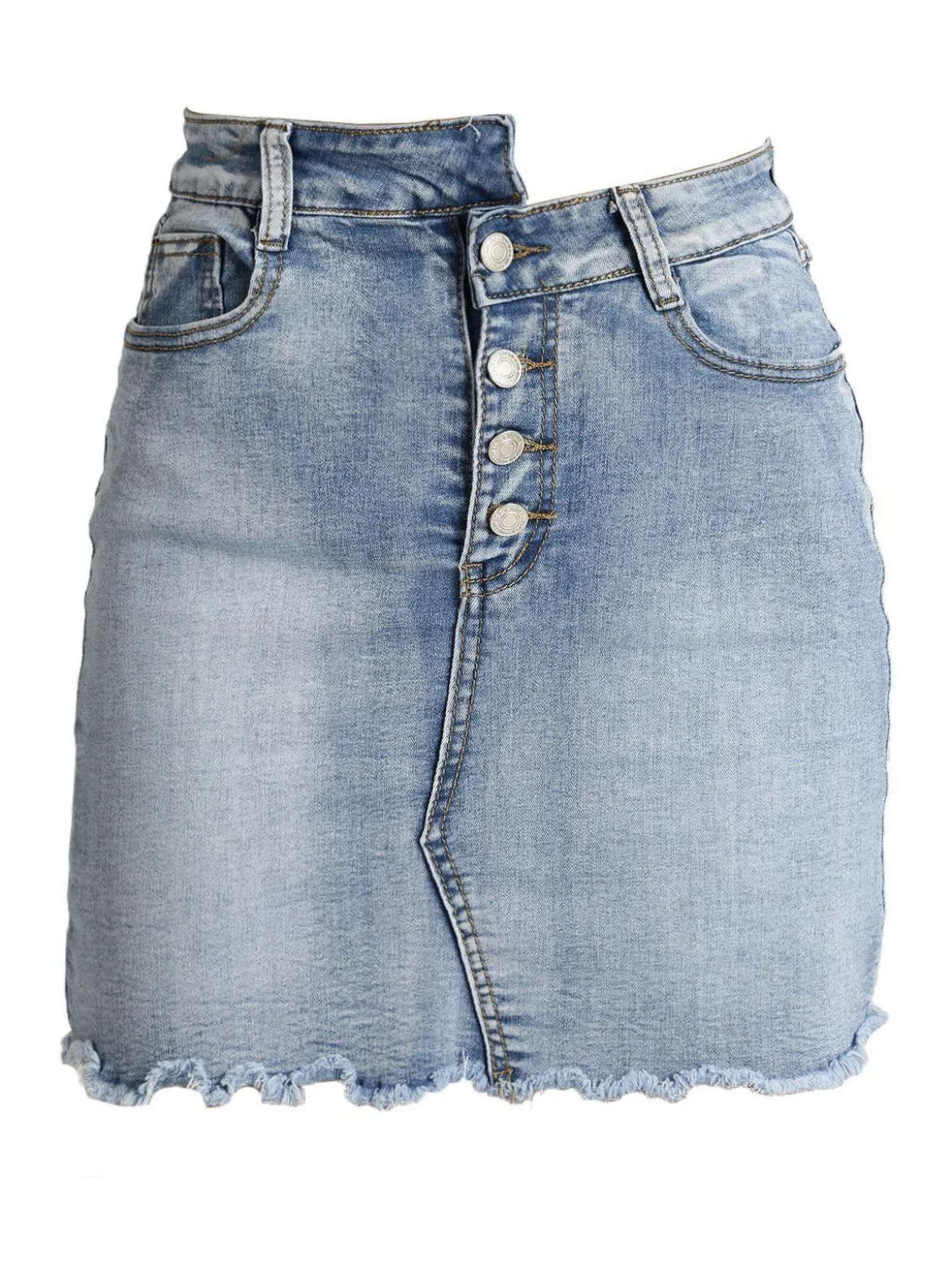 Miss Two Gonna in jeans con bottoni
