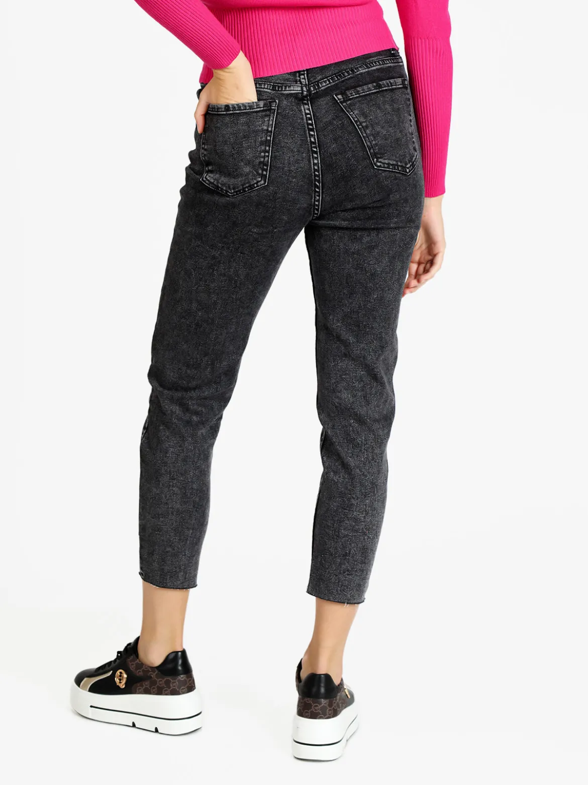 Miti Baci Jeans donna mom fit nero