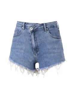 Miti Baci Shorts donna in jeans con finale sfrangiato