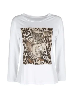 Mitica&Co. T-shirt donna a maniche lunghe in cotone