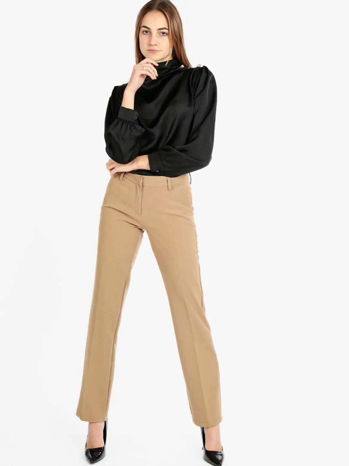 Moda Fashion Blusa in simil seta da donna
