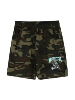 Moda Junior Completo corto militare da bambino con canotta e bermuda