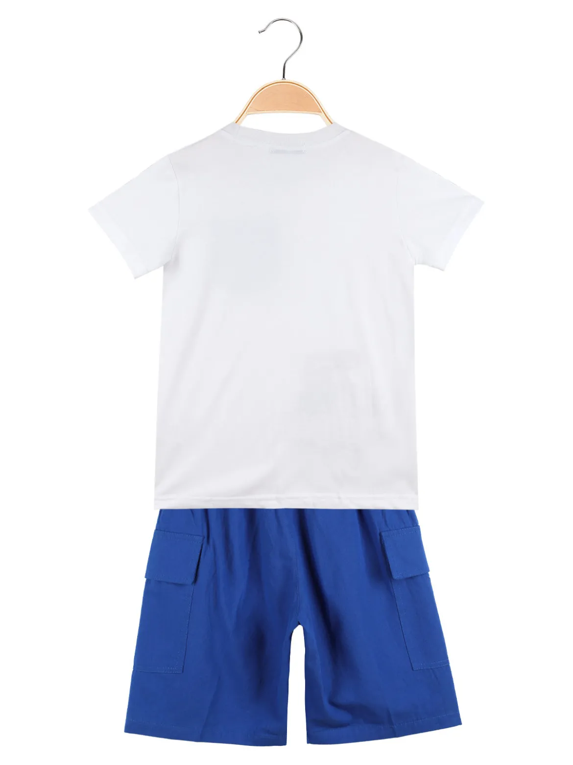 Moda Junior Completo corto 2 pezzi da bambino con t-shirt + bermuda cargo