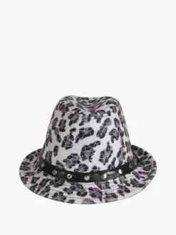 Monica Narducci Cappello donna animalier con borchie