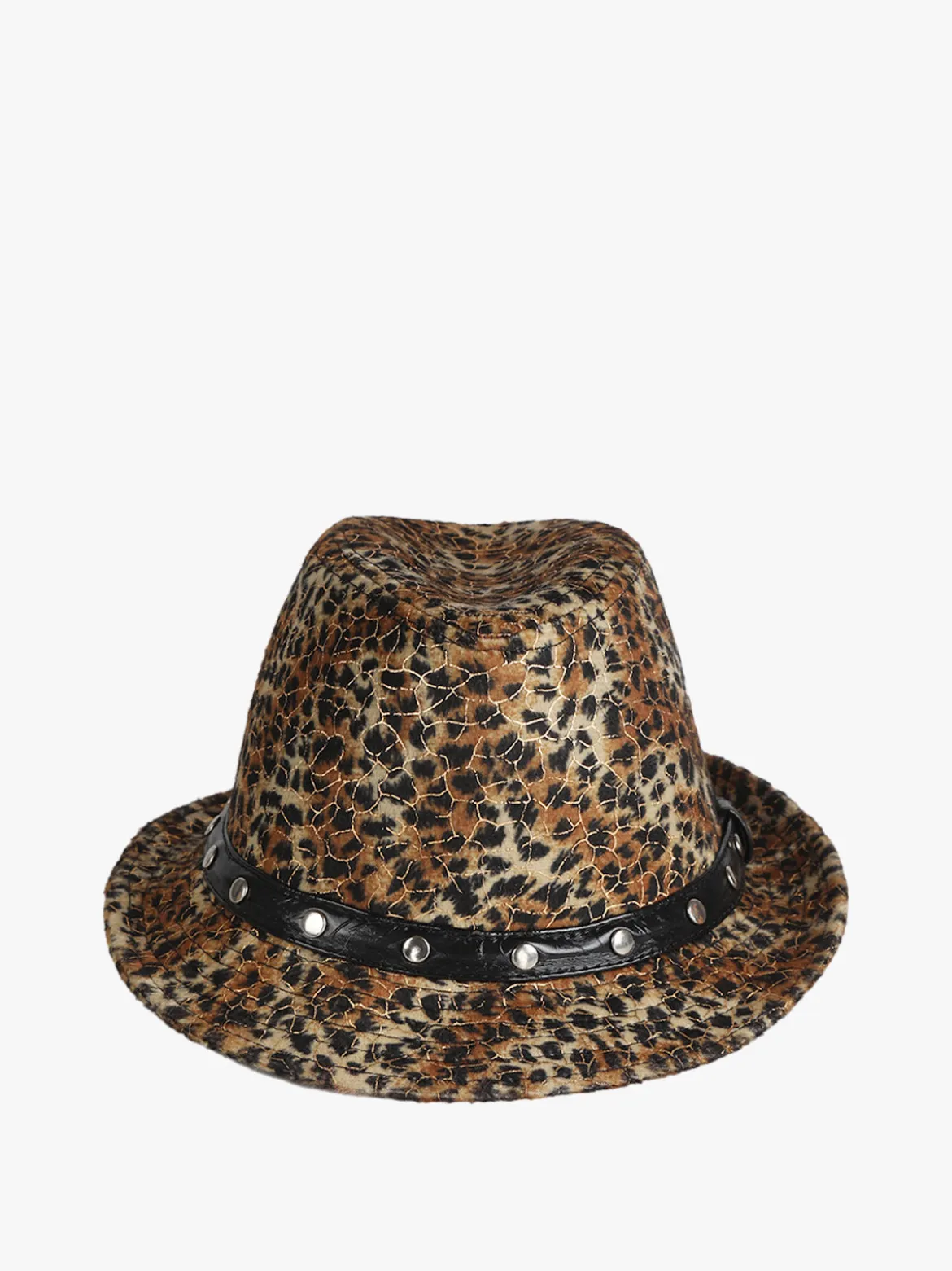 Monica Narducci Cappello donna animalier con borchie