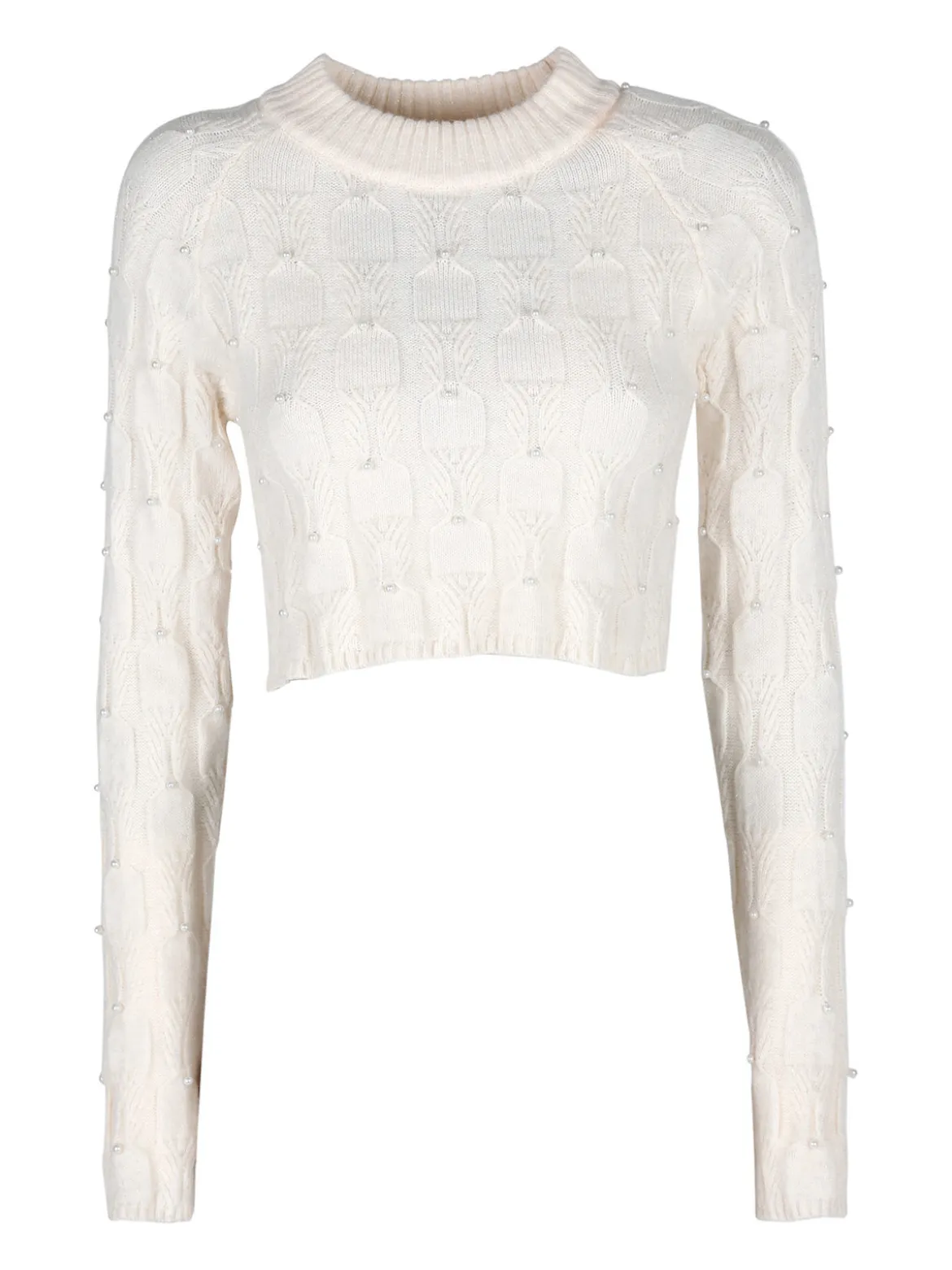 Monique Maglione cropped da donna con perle