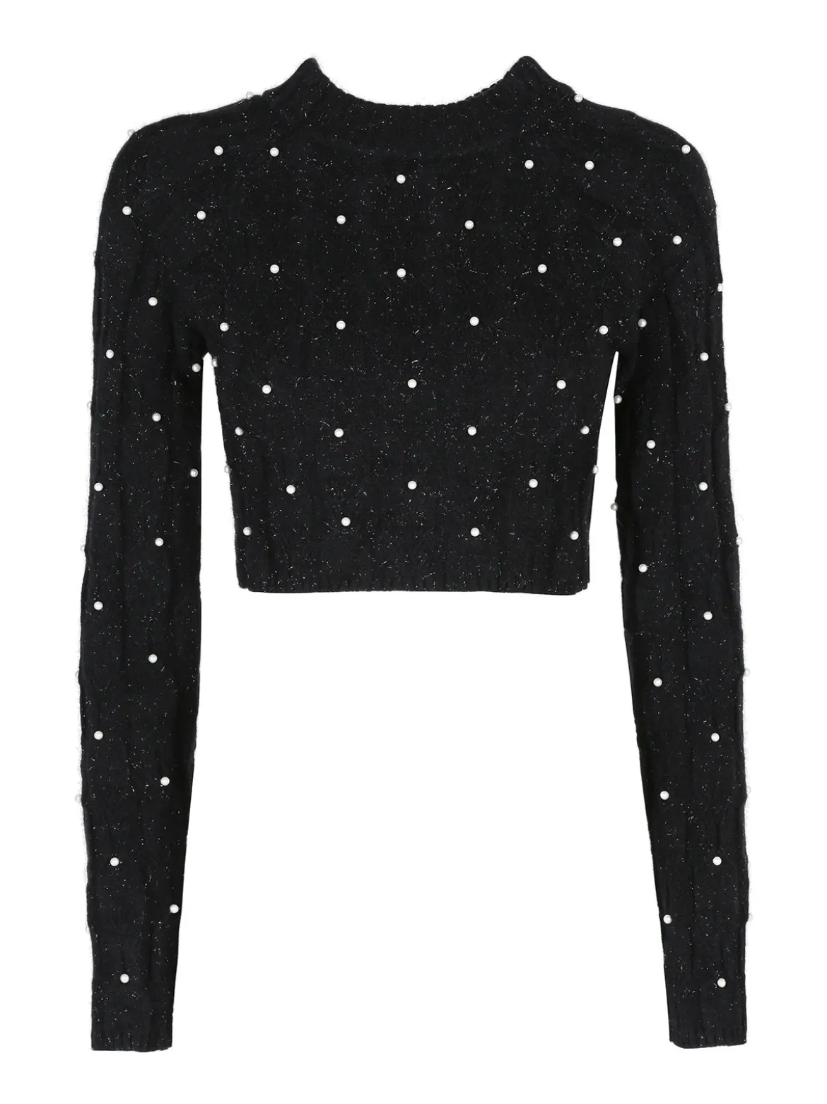 Monique Maglione cropped da donna con perle