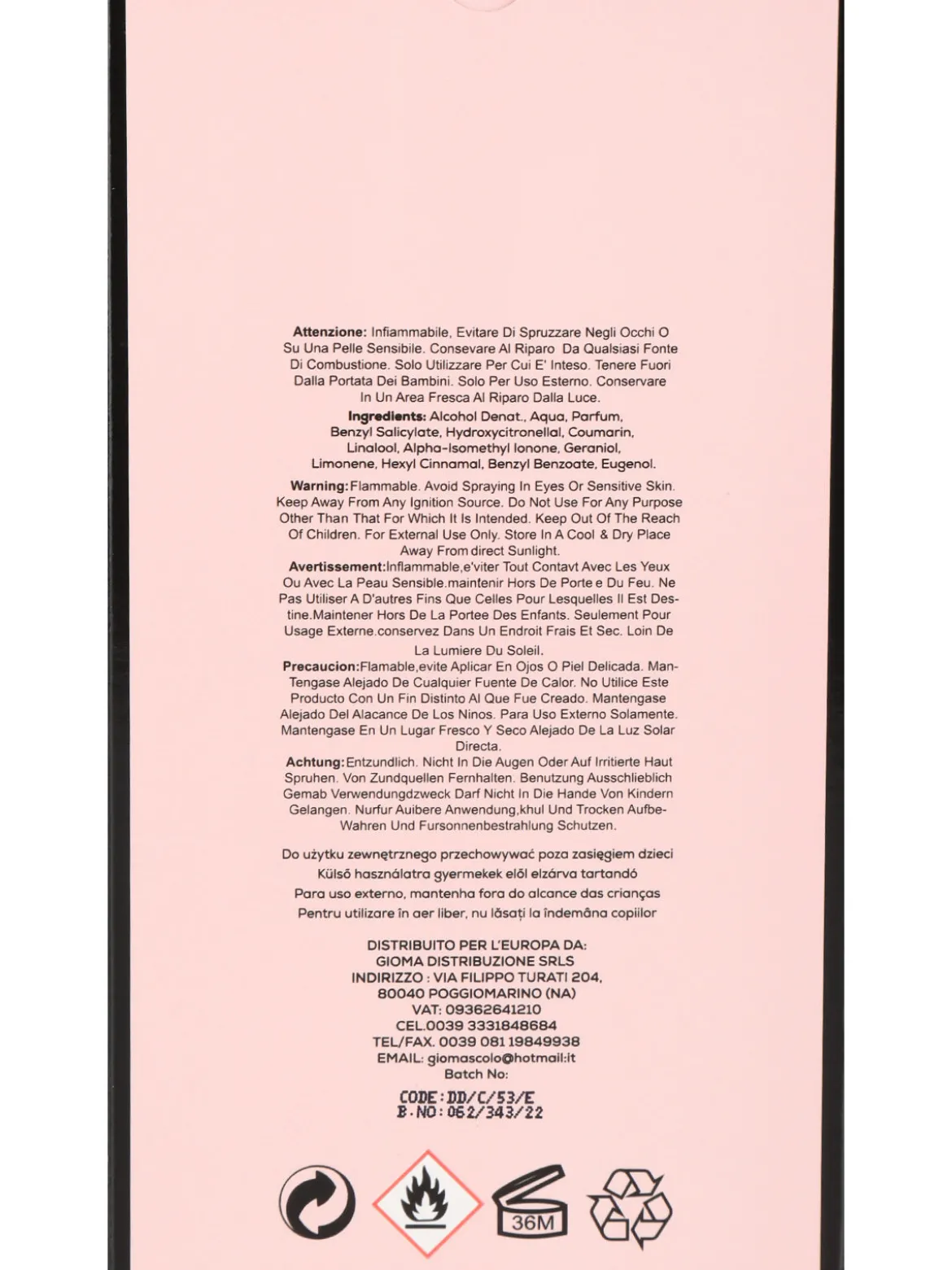 Montage Brands 100 ml NOTES & RHYTHM BLACK profumo donna
