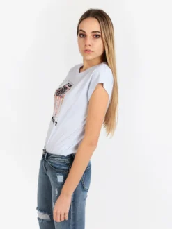 Monte Cervino T-shirt donna con disegno e strass
