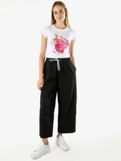 Monte Cervino T-shirt donna in cotone con stampa e strass - cotone