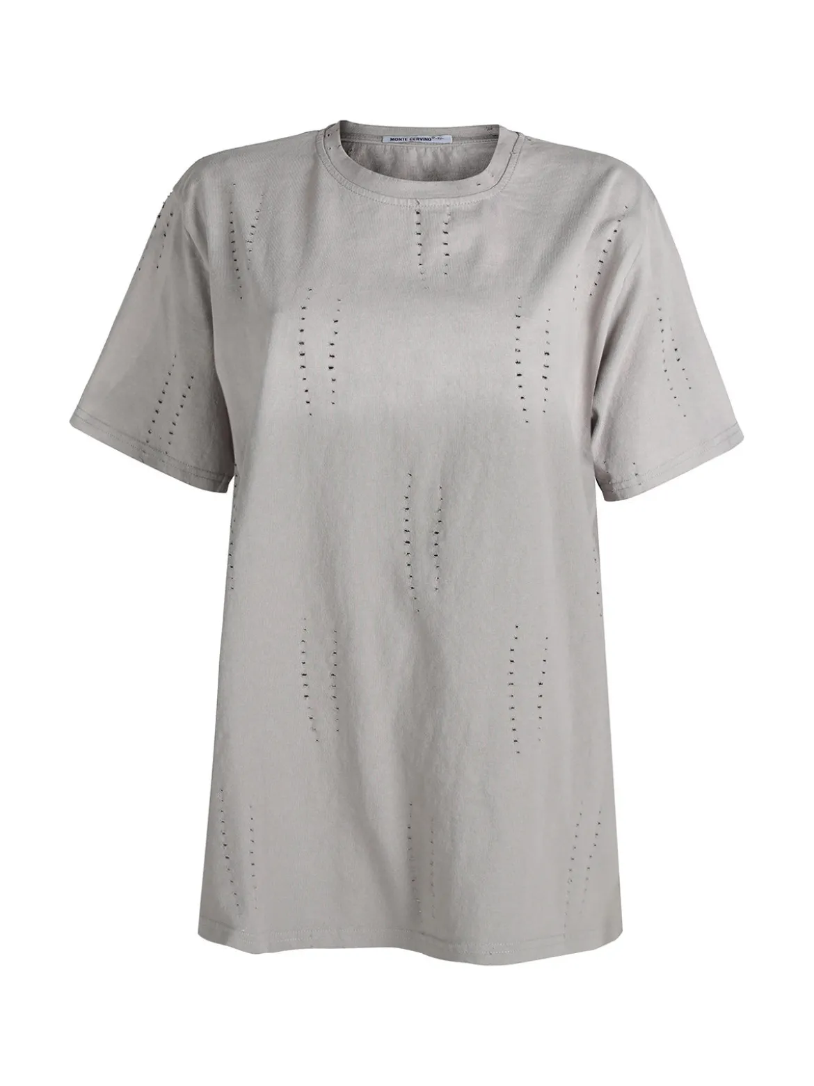 Monte Cervino T-shirt donna oversize in cotone con buchi