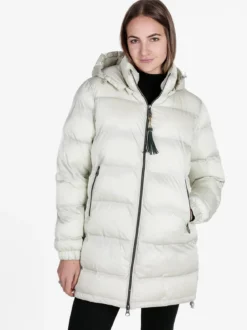 Mont Rose Giubbotto lungo da donna imbottito con cappuccio e zip