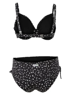 Moorea Beach Bikini donna con coppe imbottite e con ferretto e slip - nero