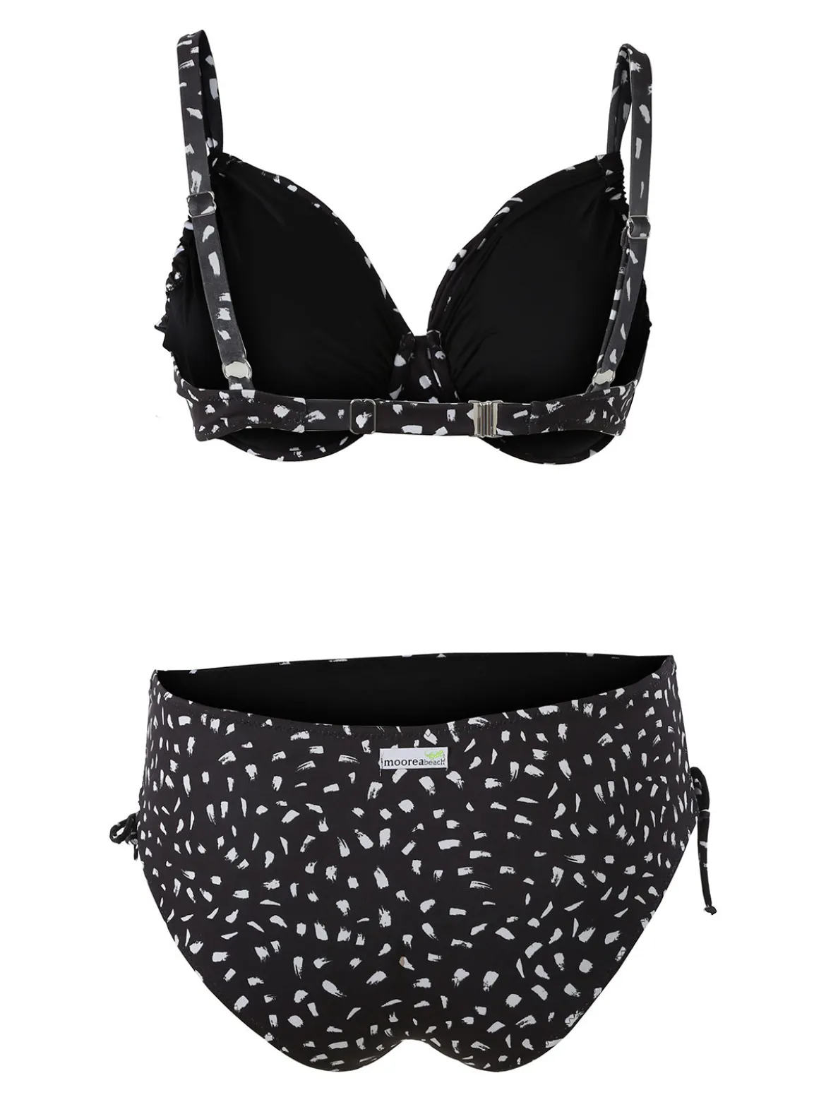 Moorea Beach Bikini donna con coppe imbottite e con ferretto e slip - nero