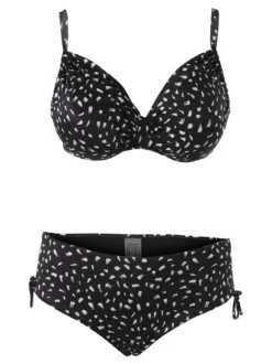 Moorea Beach Bikini donna con coppe imbottite e con ferretto e slip - nero