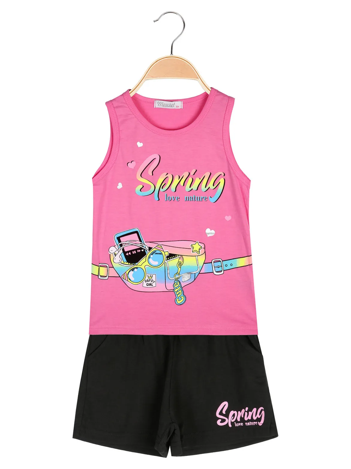 Mouset Completo corto da bambina con canotta e shorts