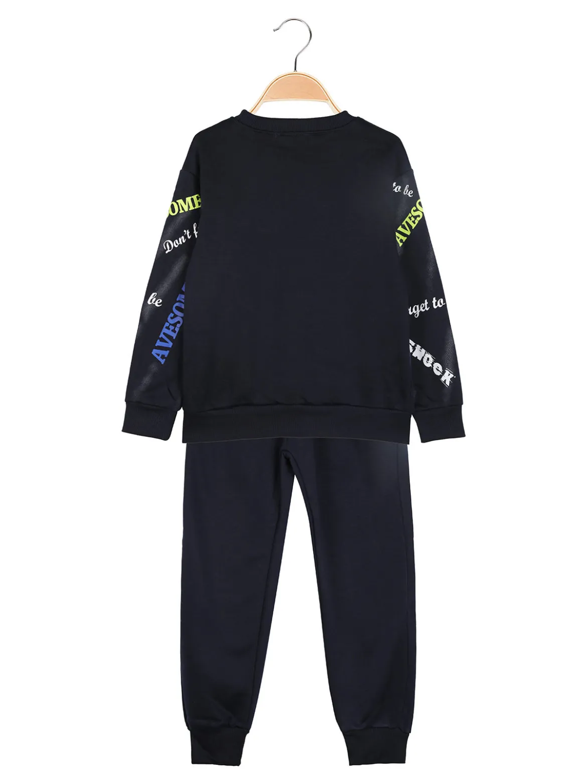 Mouset Completo tuta 2 pezzi da bambino con interno felpato - blu scuro