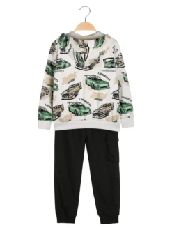 Mr Jek Completo tuta 3 pezzi da bambino con cappuccio e zip - beige