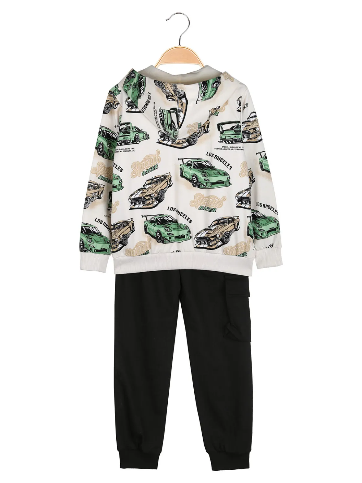 Mr Jek Completo tuta 3 pezzi da bambino con cappuccio e zip - beige