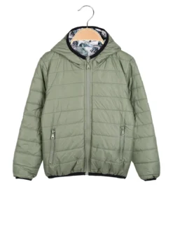 Mr Jek Giubbino 100 grammi da ragazzo reversibile con cappuccio e zip - verde chiaro