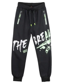 Mr Jek Pantaloni sportivi da bambino con polsini e coulisse - blu scuro