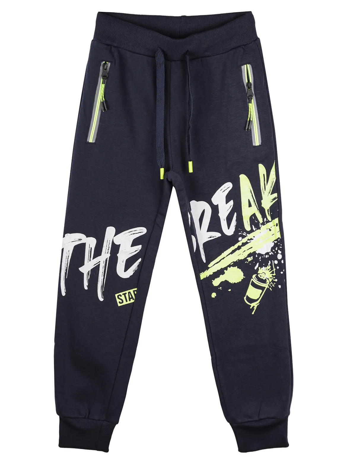 Mr Jek Pantaloni sportivi da bambino con polsini e coulisse - blu