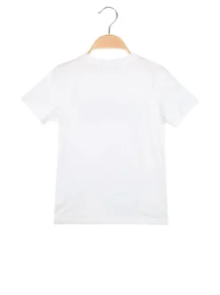 Mr Jek T-shirt da ragazzo in cotone con stampa disegno - bianco